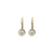 18kt Yellow Gold 1.01ctw Diamond Bezel Leverbacks