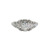 Estate Platinum Art Deco Old Euro Cut Diamond 0.59ctw Ring