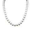 Estate Sterling Sliver White Fresh Water Pearl Necklace 7.7mm-8mm