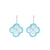 STERLING BLUE TOPAZ FLOWER EARRINGS