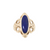 Estate 14kt Yellow Gold Scroll Lapis Ring