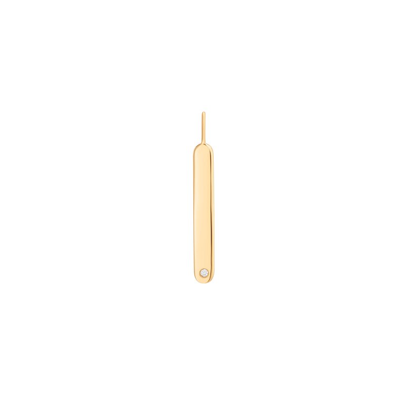 14K Yellow Gold Bar Charm