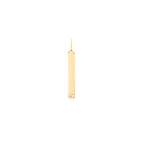 14K Yellow Gold Bar Charm
