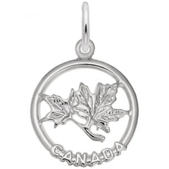 Sterling Silver Maple Leaf Canada Charm