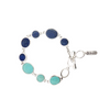 Sterling Sliver Turquoise Lapis Reversible Toggle Bracelet