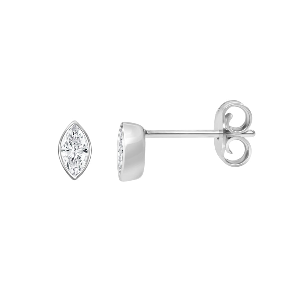18K WG .36CTW MARQUISE DIA STU