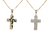 18KT TT DIA .55CTW REVERSIBLE CROSS