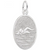 Sterling Silver Swimmer Oval Disc Charm