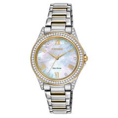 Citizen Eco Drive Weekender Two Tone with Crystal Accents EM0234-59D