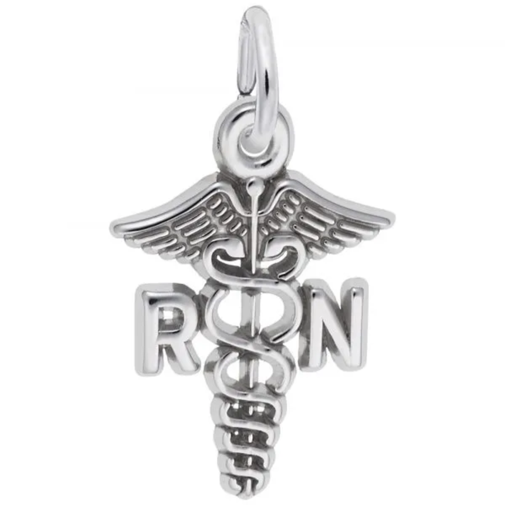 Sterling Silver Caduceus Charm