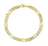 Stellari Sterling 18K Yellow Gold Figaro Bracelet