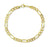 Stellari Sterling 18K Yellow Gold Figaro Bracelet