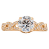14KT Yellow Gold Diamond Infinity Semi-Mount Engagement Ring - Holds a 1CT Round