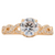 14KT Yellow Gold Diamond Infinity Semi-Mount Engagement Ring - Holds a 1CT Round