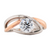 14K White & Rose Gold Diamond Engagement Semi-Mount