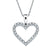 14K White Gold 1/4CTW Diamond Heart Necklace