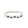 S/S MALACHITE HINGE BANGLE