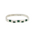 S/S MALACHITE HINGE BANGLE