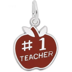 Sterling Silver #1 Teacher Charm