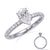 14K White Gold Pear Shape Diamond Semi-Mount Ring .27CTW
