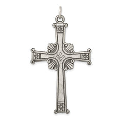 STERLING ANTIQUED CROSS PENDAN