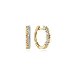Bujukan 14K Yellow Gold & Diamond Huggies