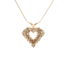 14KY DIA 1CTW HEART W/ 18IN BOX CHAIN