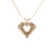 14KY DIA 1CTW HEART W/ 18IN BOX CHAIN