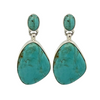 Sterling Sliver Double Turquoise Dangle Earrings