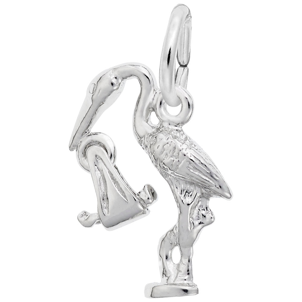 Sterling Silver Stork Charm
