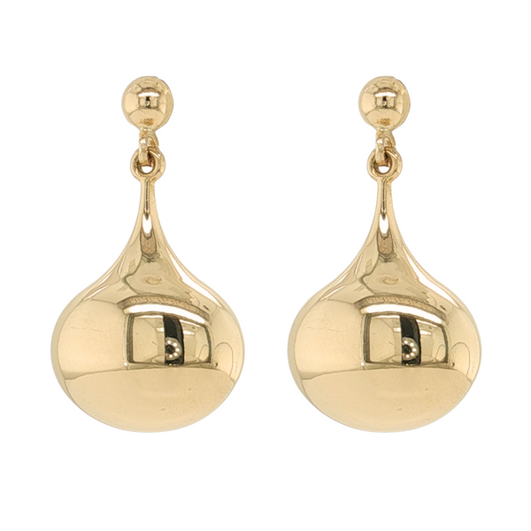 Yellow Gold Drip Drop Earrings
