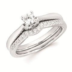 14K Gold .12CT Round Diamond Center Engagement Ring