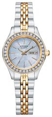 Citizen Quartz Two Tone Watch with Day/Date EQ0539-56Y