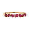 14K Yellow Pear Ruby and Diamond Accented Ring