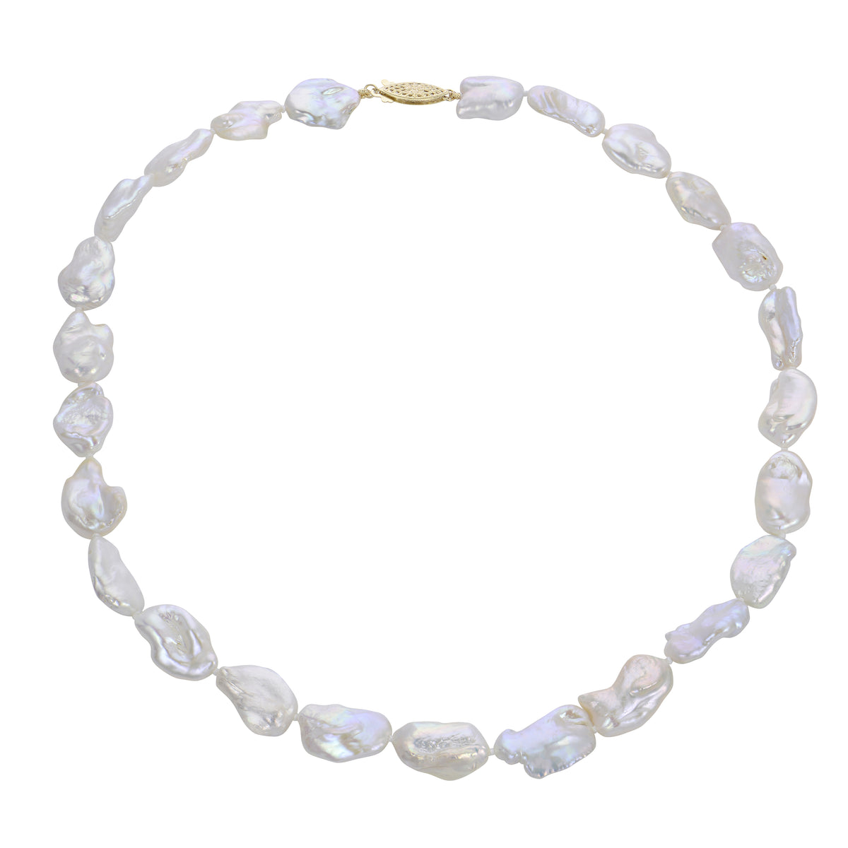 10K Yellow Keshi Freshwater Pearl Necklace