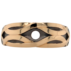 14K Yellow Gold Men's Recessed Woven Band Semi-Mount