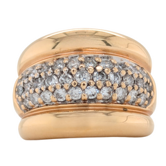 Estate: 14K Gold 1CTW Wide Diamond Ring