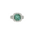 18kt White Gold 4.95ct Copper Tourmaline 1.47ct Diamond Ring