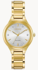 Citizen Eco Drive Corso Gold Tone with Diamond Accents Watch FE2102-55A