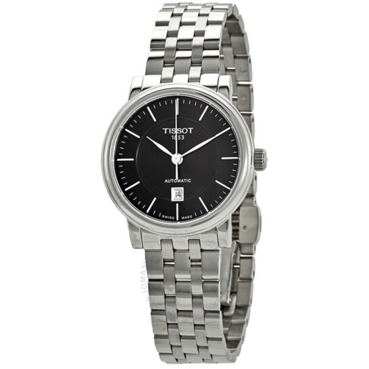 Tissot Carson Powermatic 80 Stainless Watch with Black Dial