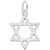 Sterling Silver Star of David Charm