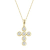 18kt Yellow Gold .26ctw H-I SI Bezel Cross Adjustable Chain