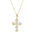 18kt Yellow Gold .26ctw H-I SI Bezel Cross Adjustable Chain