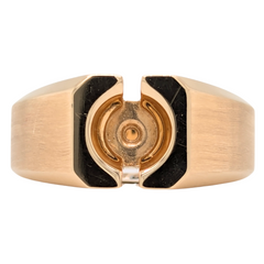 14K Yellow Gold Gent's Wide Semi-Mount Ring