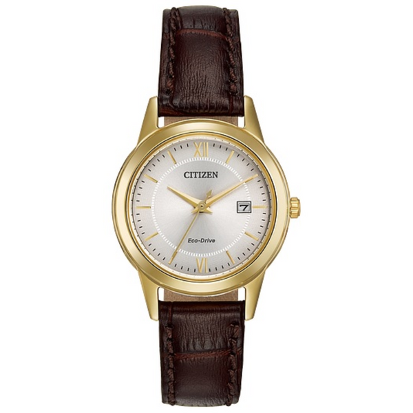 Citizen Men's Goldtone Corso with Leather Strap FE1082-05A