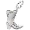 Sterling Silver Cowboy Boot Charm.