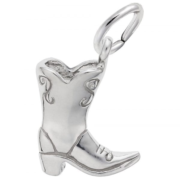 Sterling Silver Cowboy Boot Charm.