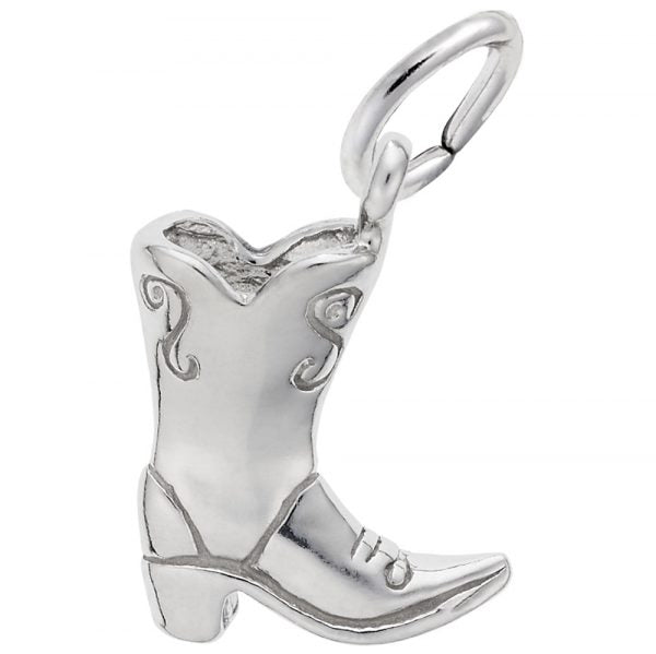 Sterling Silver Cowboy Boot Charm