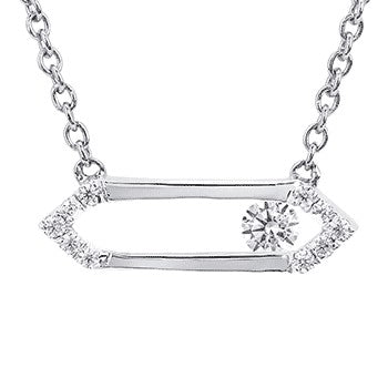 Sterling Silver Sliding Diamond Pendant .11CTW