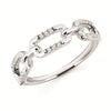 14K White Gold Modern Diamond Stackable Ring